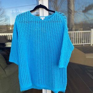 NWT JJill sweater Size M Aegean blue